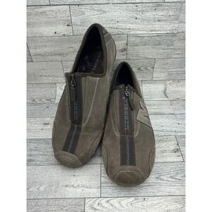 Merrell‎ Arabesque Leather Gunsmoke Brown Zip Sneakers J76458 Women Sz 7